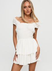 The Love Galore Romper White Lower Impact